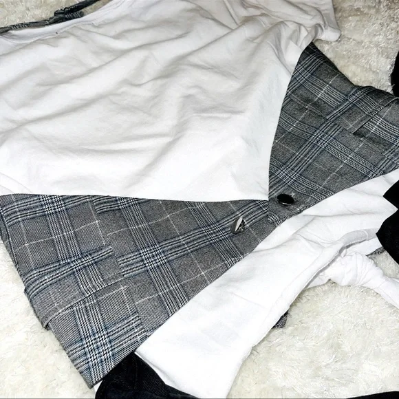 Vintage Daytrip Y2K Plaid Waistcoat - Picture 8 of 11